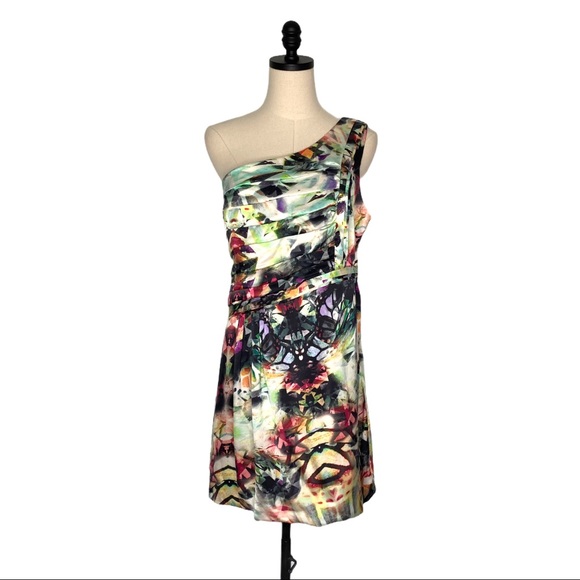 Carlos Miele Dresses & Skirts - Carlos Miele Silk Abstract Single Shoulder SZ 44